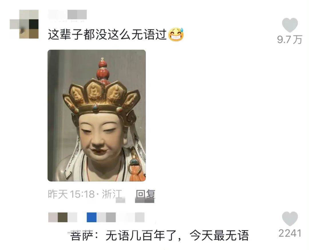假期最后一天！最近刷屏的“无语菩萨” ，像极了今天的我-小辉娱乐网