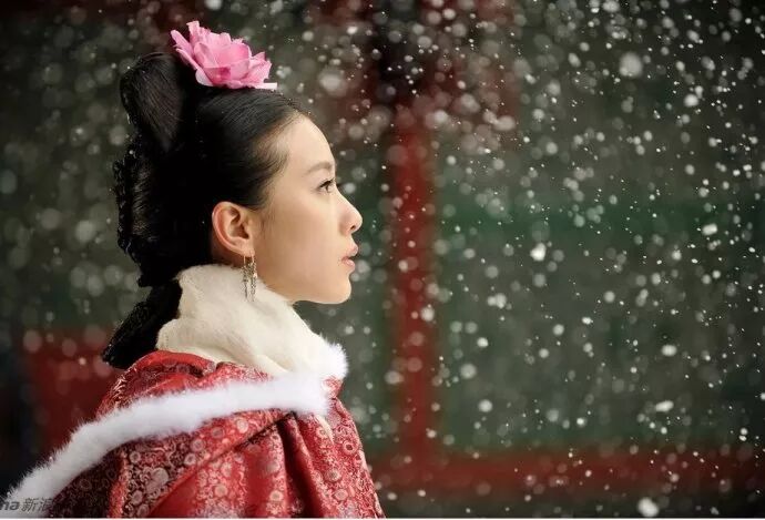 提到红梅白雪,鹅下一个想起的就是《步步惊心》了,若曦独自站立在雪中