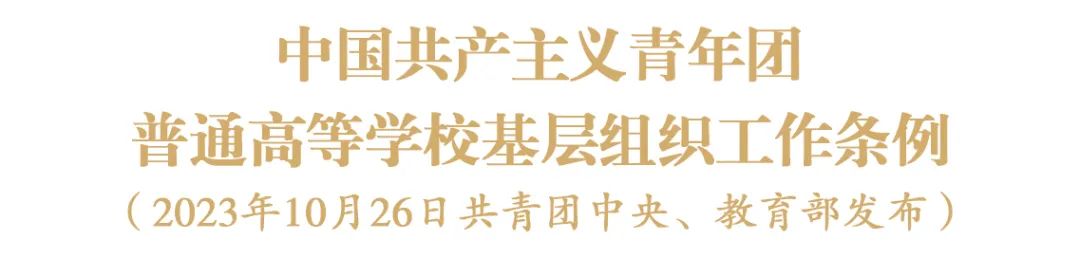 中国共产主义青年团普通高等学校基层组织工作条例（全文）