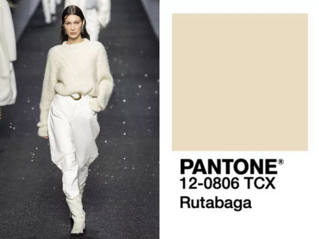 pantone 12-0806色号rutabaga芜菁甘蓝,是一种basic的米白色,近乎纯白