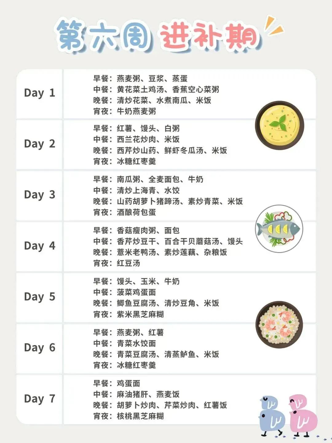 42天坐月子日程表，很全很实用，附42天月子餐食谱！建议收藏！-小辉娱乐网