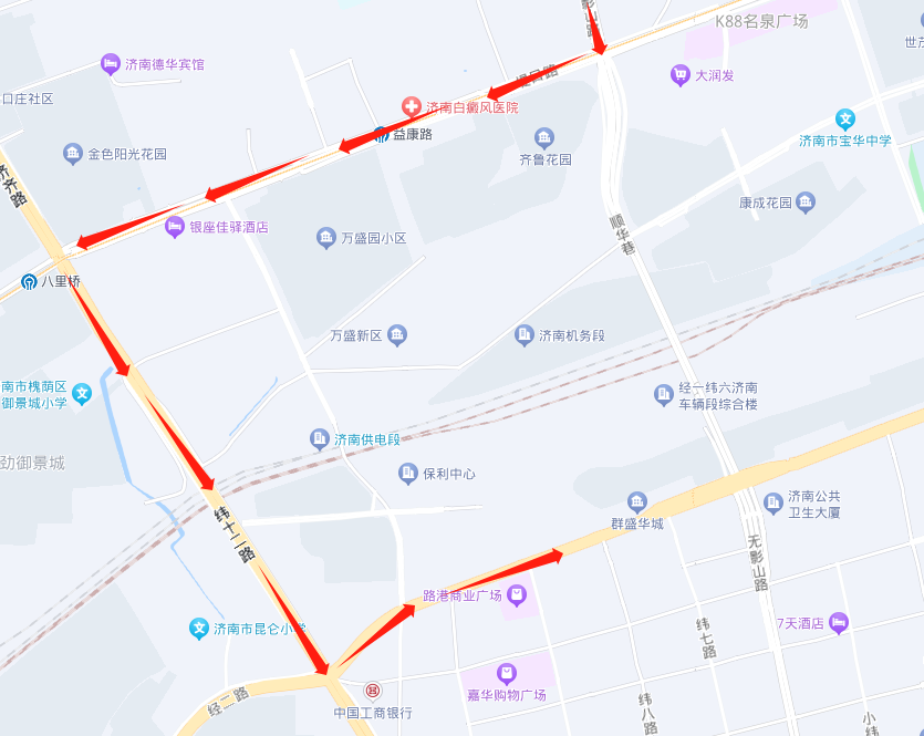 济南纬六路高架桥路面10月30日起维修，过往车辆注意绕行！